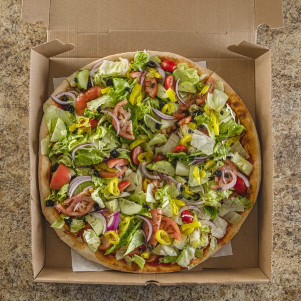 Salad pizza